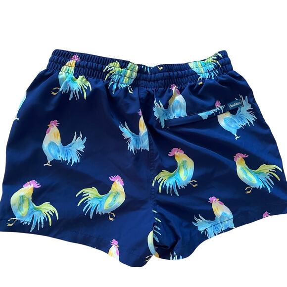 Mens Chubbies 4" Inseam Blue Rooster Swim Trunks size M - Picture 2 of 7